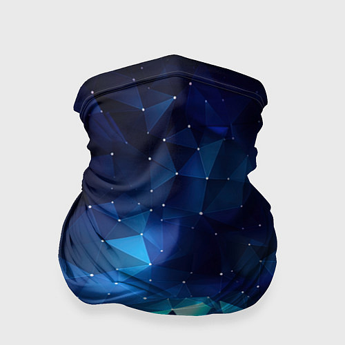 Бандана Синие осколки из мелких абстрактных части калейдос / 3D-принт – фото 1