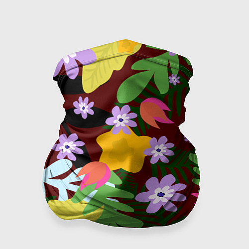 Бандана Гавайская цветочная расцветка / 3D-принт – фото 1