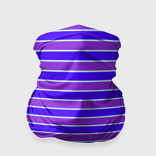 Бандана Неоновые полосы фиолетовые и синие / 3D-принт – фото 1