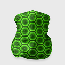 Бандана-труба Энергетический щит - зеленый, цвет: 3D-принт