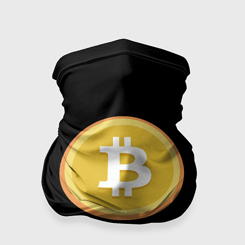Бандана Биткоин желтое лого криптовалюта / 3D-принт – фото 1