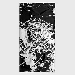 Бандана-труба Manchester City краски чёрно белые, цвет: 3D-принт — фото 2