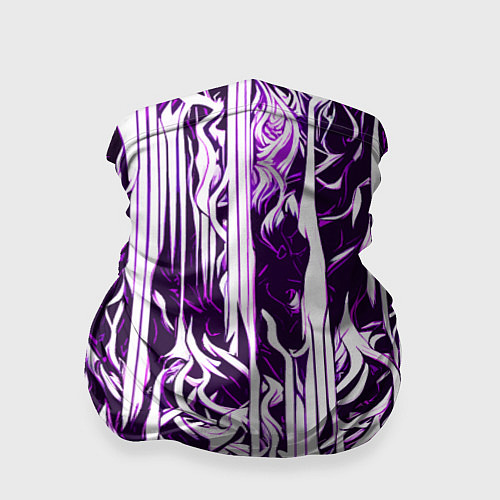 Бандана Розовые и белые абстрактные узоры / 3D-принт – фото 1