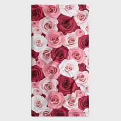 Бандана-труба Красные и розовые розы, цвет: 3D-принт — фото 2