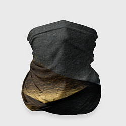 Бандана-труба Черная текстура с золотистым напылением, цвет: 3D-принт