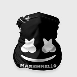 Бандана-труба Marshmello белое лого, цвет: 3D-принт