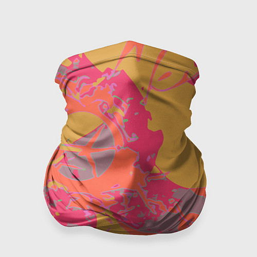 Бандана Цветной яркий камуфляж / 3D-принт – фото 1