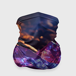 Бандана-труба Фиолетовые комические камни, цвет: 3D-принт