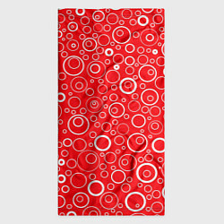 Бандана-труба Красно-белый паттерн пузырьки, цвет: 3D-принт — фото 2