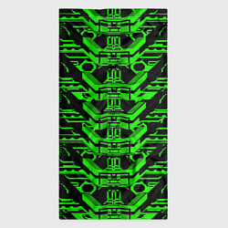 Бандана-труба Зелёная техно-броня на чёрном фоне, цвет: 3D-принт — фото 2