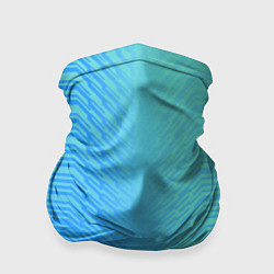 Бандана-труба Голубые градиентные линии, цвет: 3D-принт