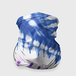 Бандана-труба Сине-фиолетовый узор тай дай, цвет: 3D-принт