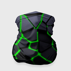 Бандана-труба Зеленые плиты киберпанк, цвет: 3D-принт