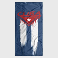 Бандана-труба Кубинский флаг на синем фоне, цвет: 3D-принт — фото 2
