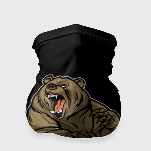 Бандана Бурый медведь злится / 3D-принт – фото 1