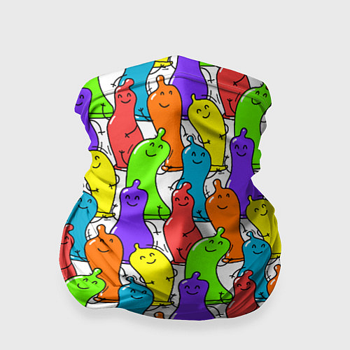 Бандана Весёлые цветные презервативы / 3D-принт – фото 1