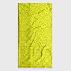 Бандана-труба Паттерн овалов на желтом, цвет: 3D-принт — фото 2