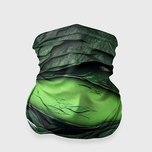 Бандана Разрез на зеленой абстракции / 3D-принт – фото 1