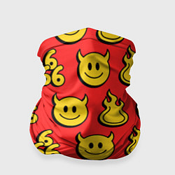 Бандана-труба 666 y2k emoji pattern, цвет: 3D-принт