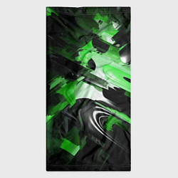 Бандана-труба Green dark abstract geometry style, цвет: 3D-принт — фото 2
