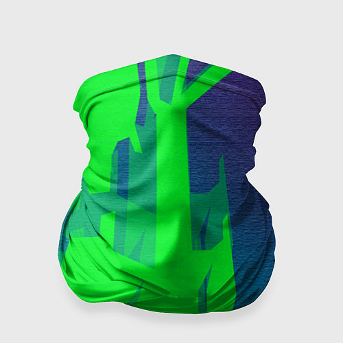 Бандана Зеленый фиолет / 3D-принт – фото 1