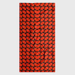 Бандана-труба Красные лепестки шестиугольники, цвет: 3D-принт — фото 2