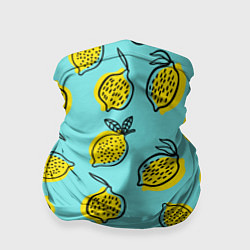 Бандана-труба Летние лимоны - паттерн, цвет: 3D-принт