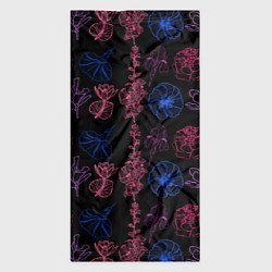 Бандана-труба Неоновые разноцветные цветы, цвет: 3D-принт — фото 2