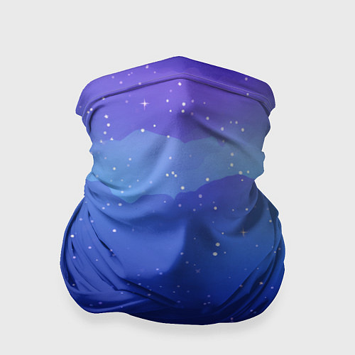 Бандана Синий космос и звезды / 3D-принт – фото 1
