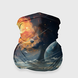 Бандана-труба Фантастическая планета - космический инопланетный, цвет: 3D-принт