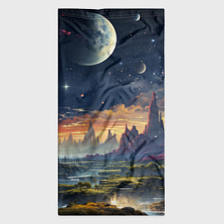 Бандана-труба Космический фантазийный мир на другой планете, цвет: 3D-принт — фото 2