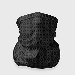 Бандана-труба Тёмный чёрно-серый узорчатый, цвет: 3D-принт
