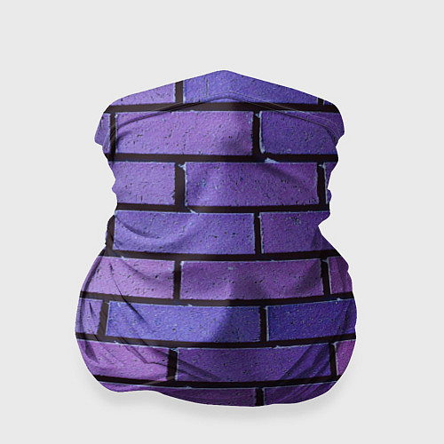 Бандана Кирпичная стена фиолетовый паттерн / 3D-принт – фото 1
