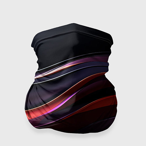 Бандана Темные волнистые абстрактные линии / 3D-принт – фото 1