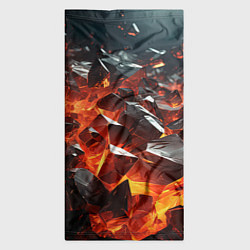 Бандана-труба Взрыв камней в красном неоне, цвет: 3D-принт — фото 2