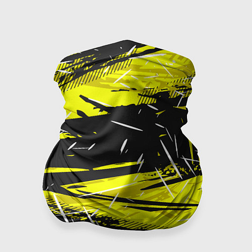 Бандана Yellow geometry - спортивный узор / 3D-принт – фото 1