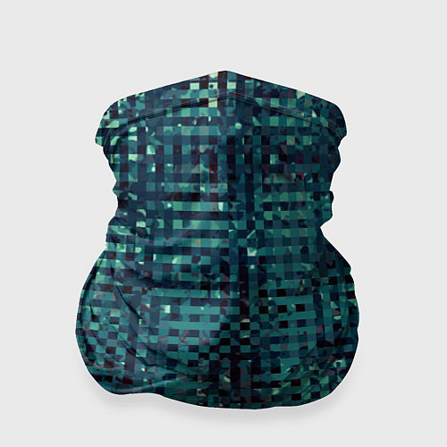 Бандана Сине-бирюзовый абстрактный / 3D-принт – фото 1