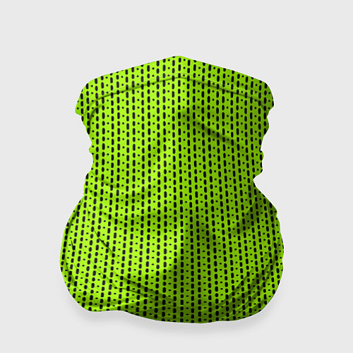 Бандана Ярко-зелёный в маленькие чёрные полоски / 3D-принт – фото 1