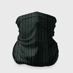 Бандана-труба Чёрный в мелкие полоски, цвет: 3D-принт