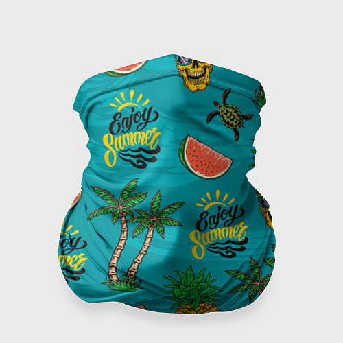 Бандана Enjoy summer pattern - pineapple / 3D-принт – фото 1