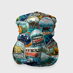 Бандана-труба Adventure stickers, цвет: 3D-принт