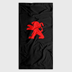 Бандана-труба Peugeot red logo, цвет: 3D-принт — фото 2