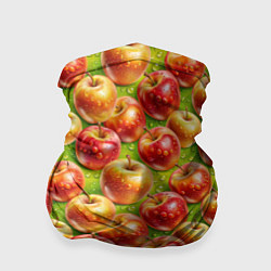 Бандана-труба Вкусные яблоки паттерн, цвет: 3D-принт