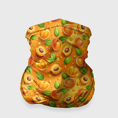 Бандана Сочные сладкие абрикосы паттерн / 3D-принт – фото 1