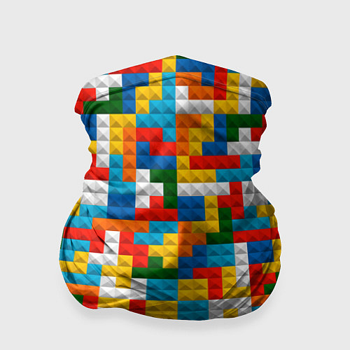 Бандана Разноцветные квадратные плитки / 3D-принт – фото 1