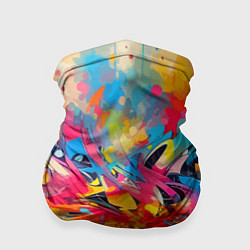 Бандана-труба Красочная абстракция - импрессионизм, цвет: 3D-принт