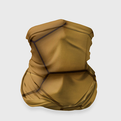Бандана Золотые неоновые плиты в разломе / 3D-принт – фото 1