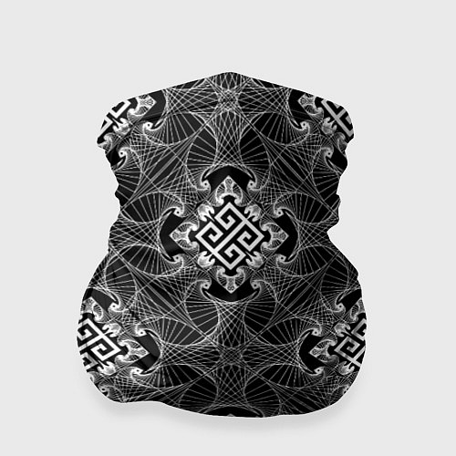 Бандана Черно белый орнамент / 3D-принт – фото 1