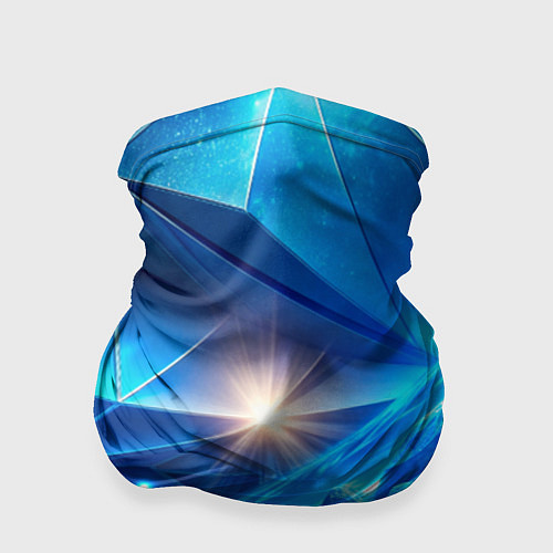 Бандана Синяя объемная абстракция со вспышкой / 3D-принт – фото 1