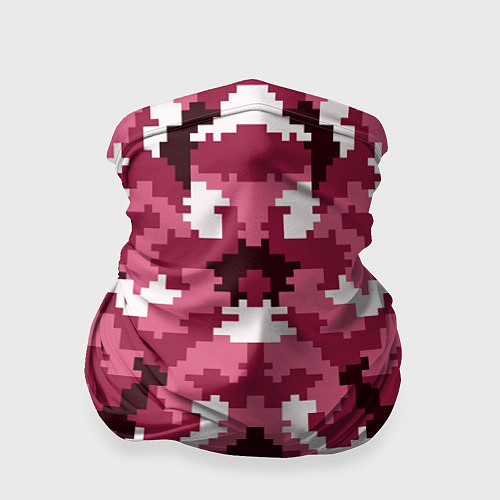 Бандана Розовые пиксели камуфляж / 3D-принт – фото 1